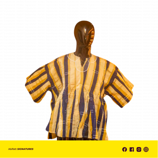 Azure Mosaic (Indigo Blue, Ochre, & Charcoal)