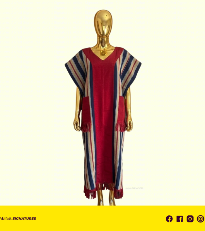 Gemini said This is a striking, regal-looking piece with a wonderful textural contrast. Since it’s long, flowing, and has a commanding presence, I’ve chosen a name that leans into sophisticated authority. The Product Name The Nubian Monarch Kaftan